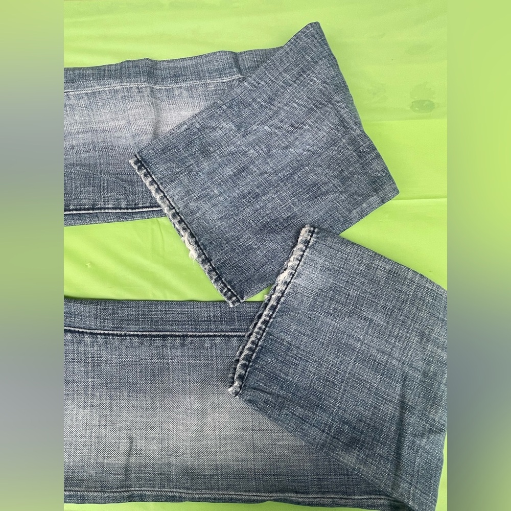 LOW RISE MISS SIXTY YK2 VINTAGE BLUE JEANS ,DISTRESS WITH EMBROILED POCKETS  24 - Picture 8 of 16